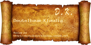 Deutelbaum Klaudia névjegykártya